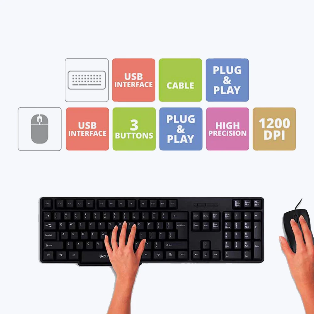 Zebronics USB Keyboard Mouse Combo Judwaa 750 view 7